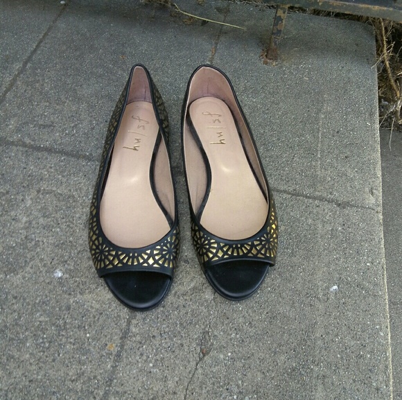 French Soles FSNY Open Toe Flats FS/NY - Picture 2 of 6